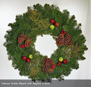 Deluxe Noble Mixed with Apples Wreath